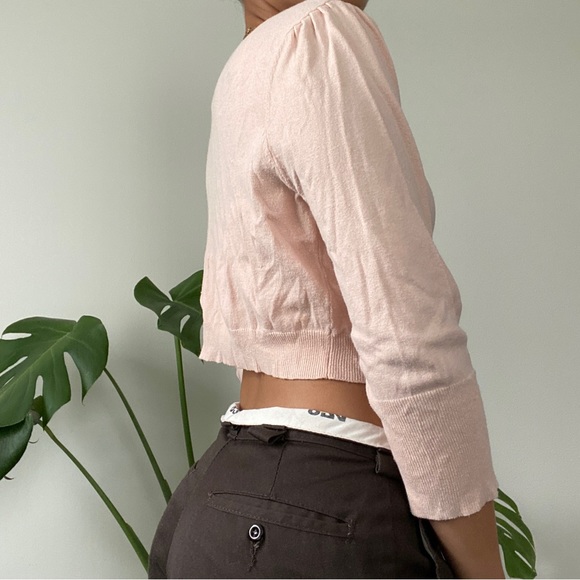 baby pink button up cardigan - Picture 5 of 6